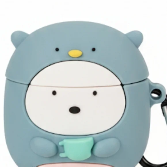 New Airpods Case Cute Blue Penguin - Picture 2 of 4
